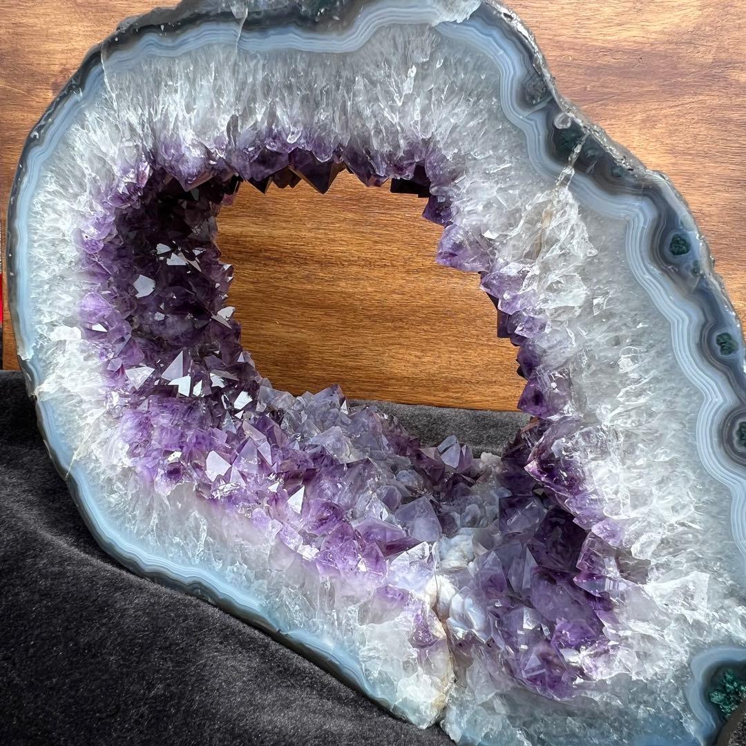 超極大13.21kg☆開運取り込む 素敵な紫水晶☆アメジストドーム 輪切り 原石