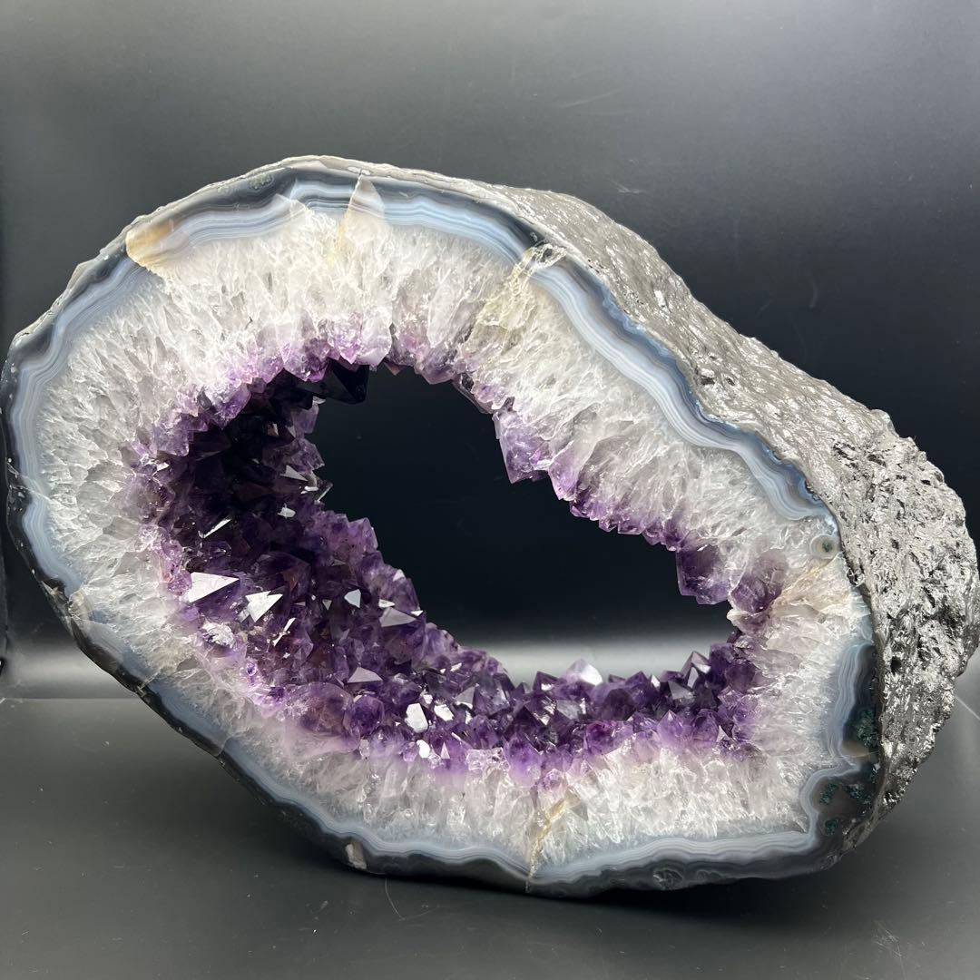 超極大13.21kg☆開運取り込む 素敵な紫水晶☆アメジストドーム 輪切り 原石