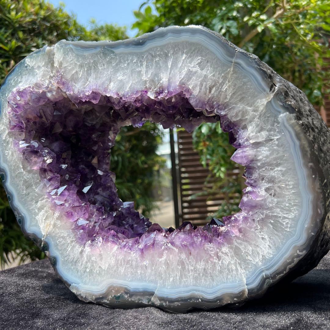 超極大13.21kg☆開運取り込む 素敵な紫水晶☆アメジストドーム 輪切り 原石