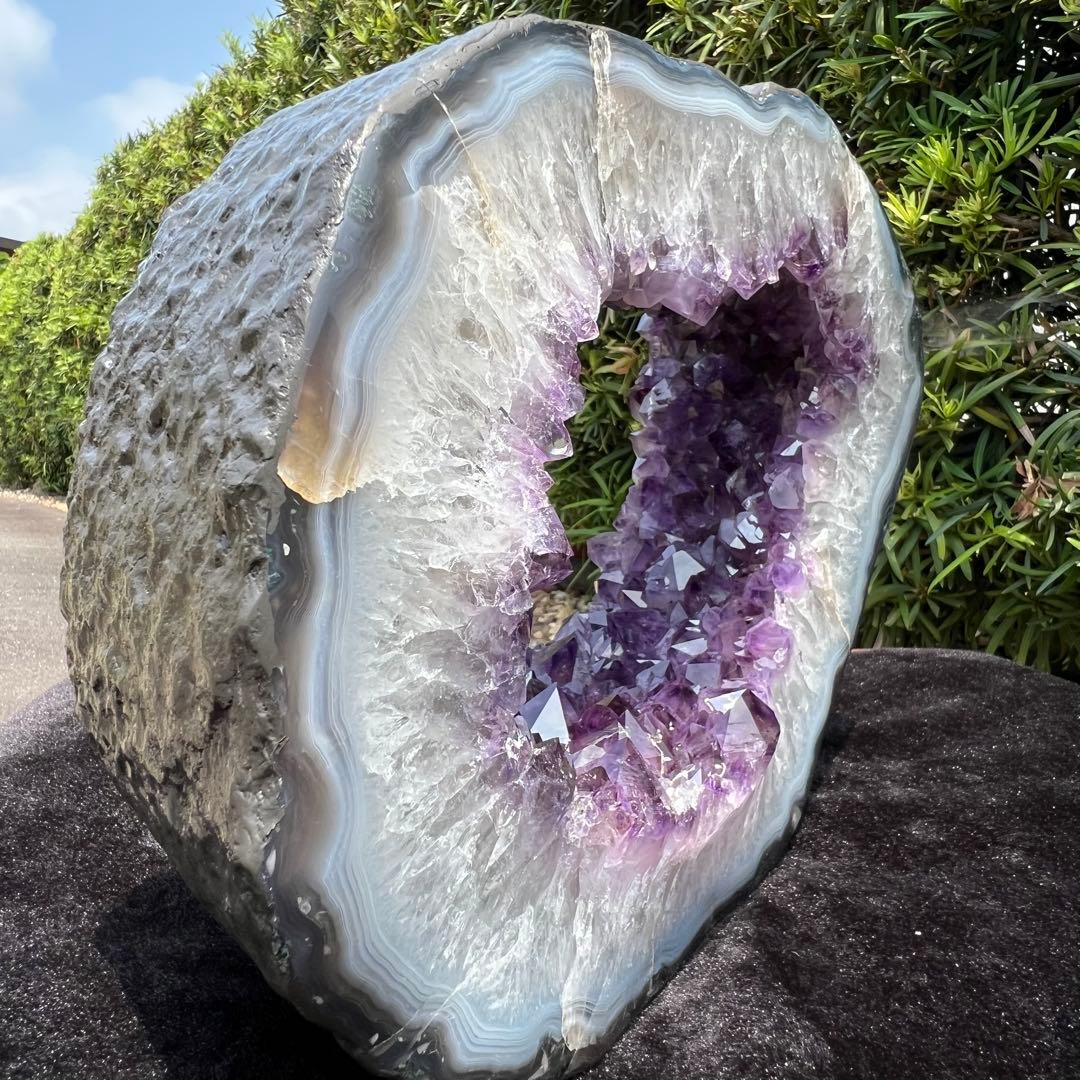 超極大13.21kg☆開運取り込む 素敵な紫水晶☆アメジストドーム 輪切り 原石