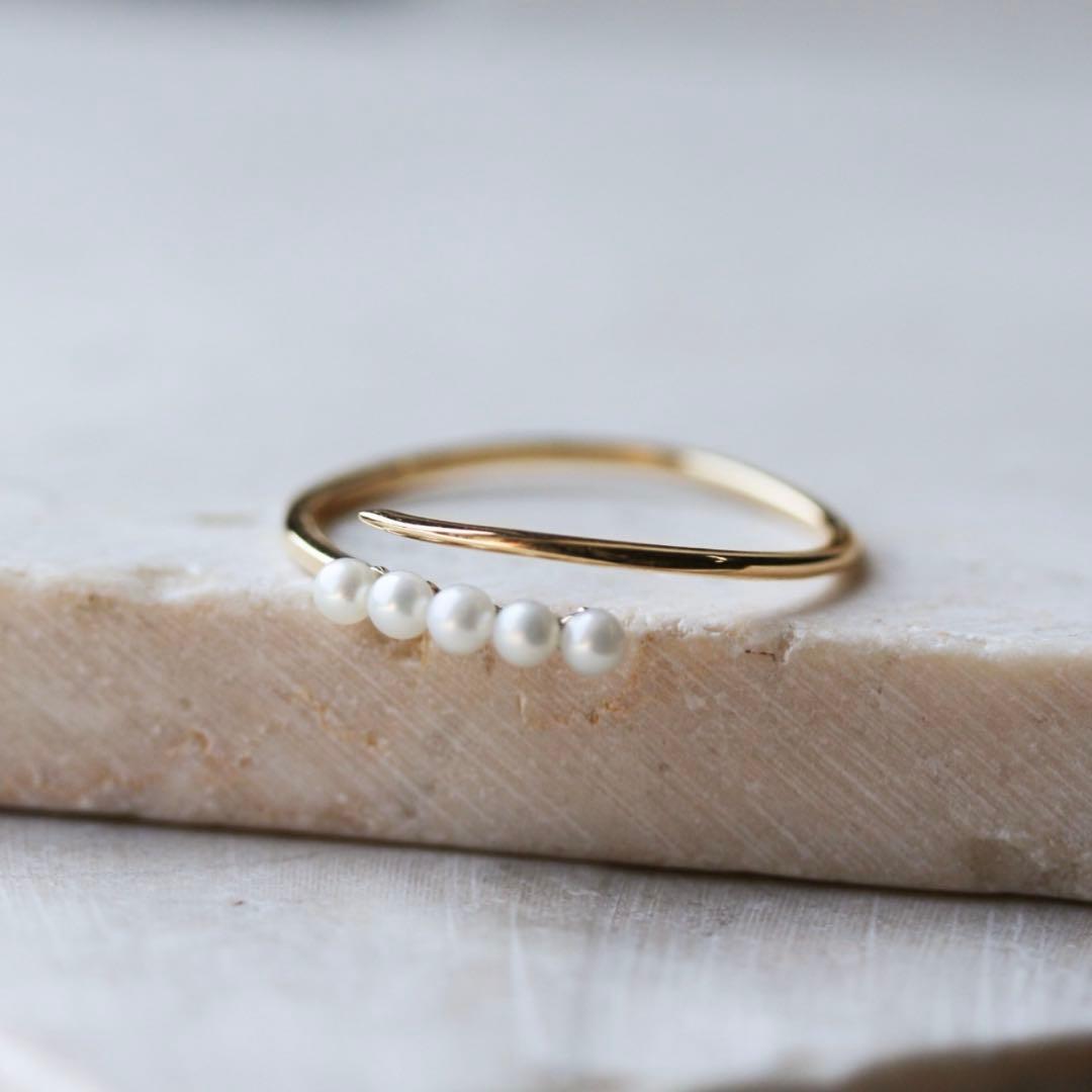 パールリング　K10YG