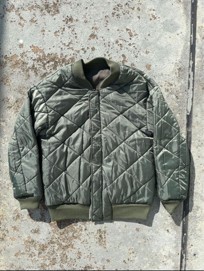 【希少】90s MA-1 リバーシブル 花柄 フラワーデザイン キルティング