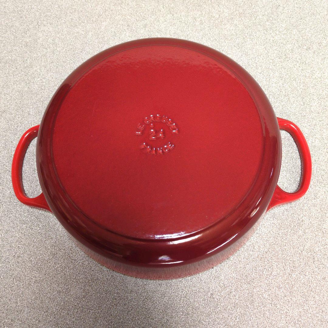LE CREUSET ココットジャポネーズ　24cm チェリーレッド 【美品】