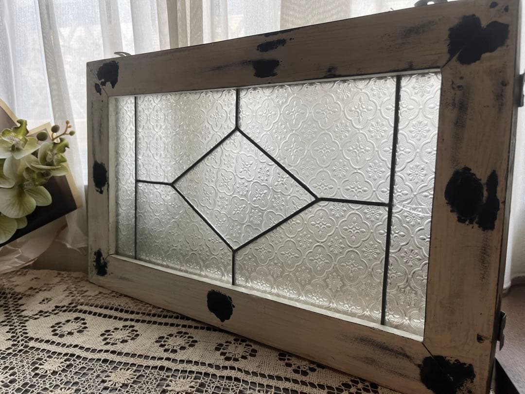希少 建具 窓枠 昭和レトロ レトロガラス インテリア アンティーク ビンテージ