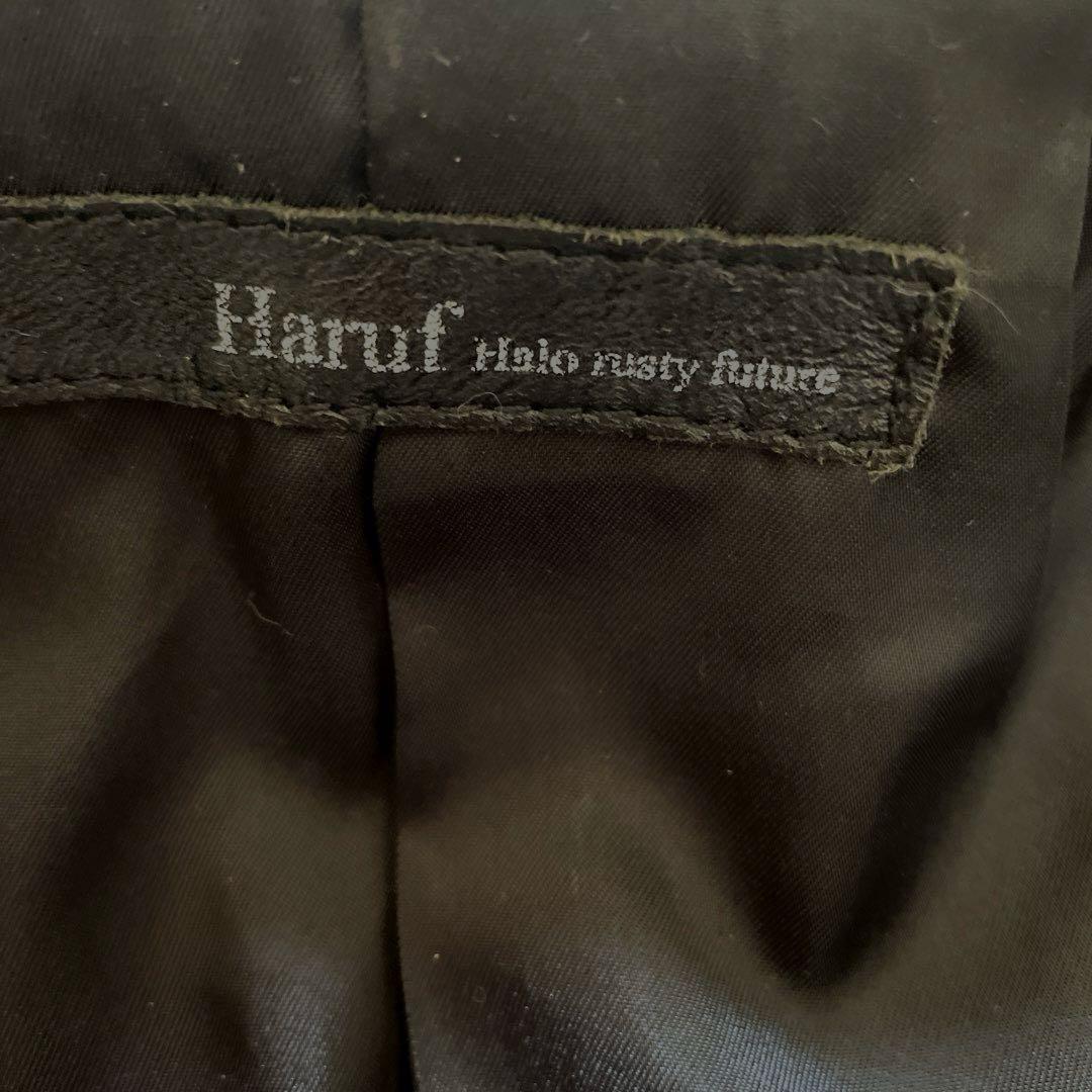 Haruf柔らか山羊革　ブラック レザーライダースジャケットL