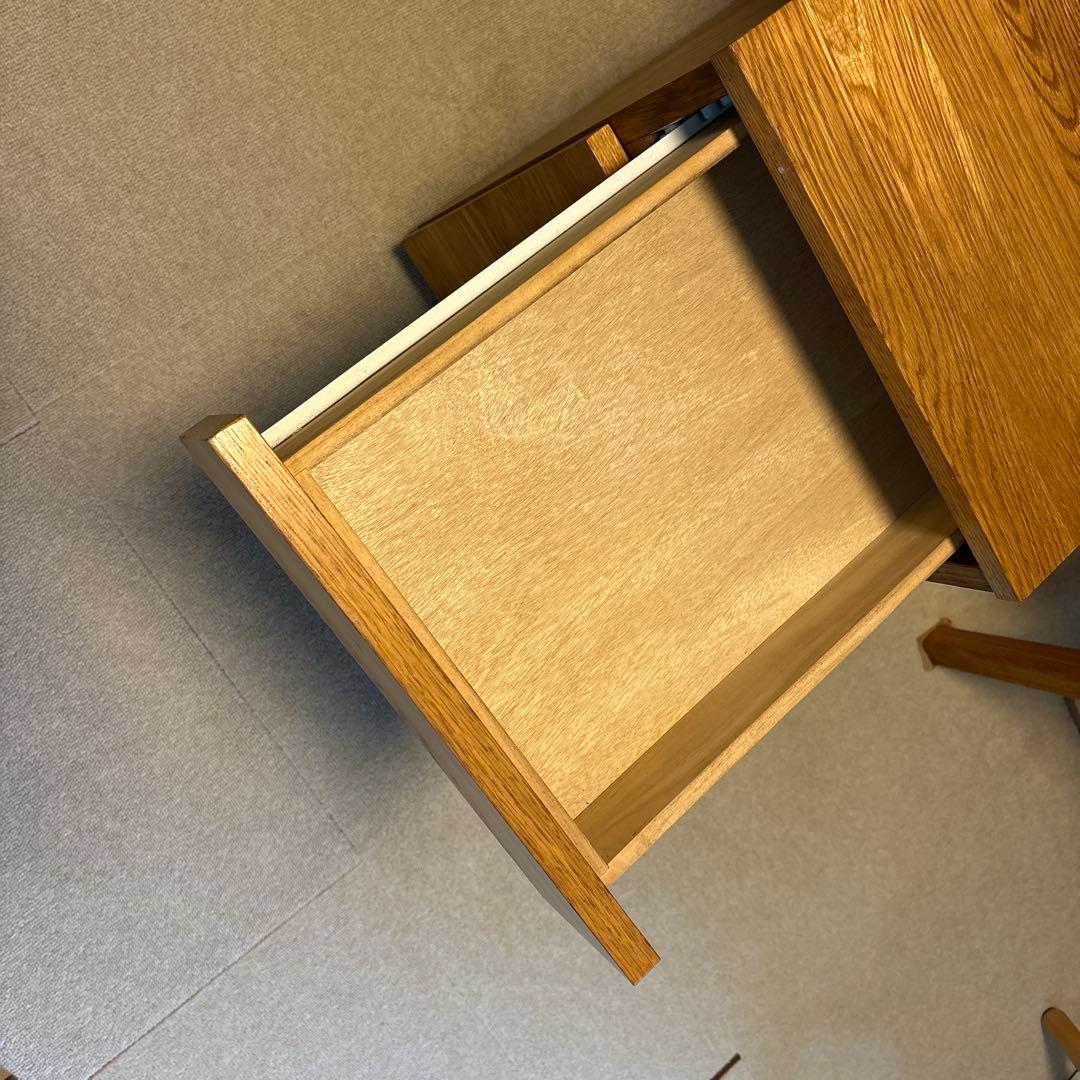 ★引取専用★無印良品無垢材デスク•引出付（オーク材）