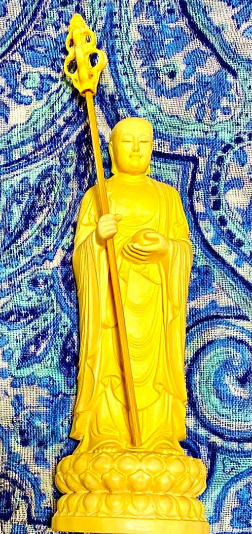 金運！開運！魔除け！特別祈祷済　魂入り　木製　本格仏像　地蔵菩薩立像