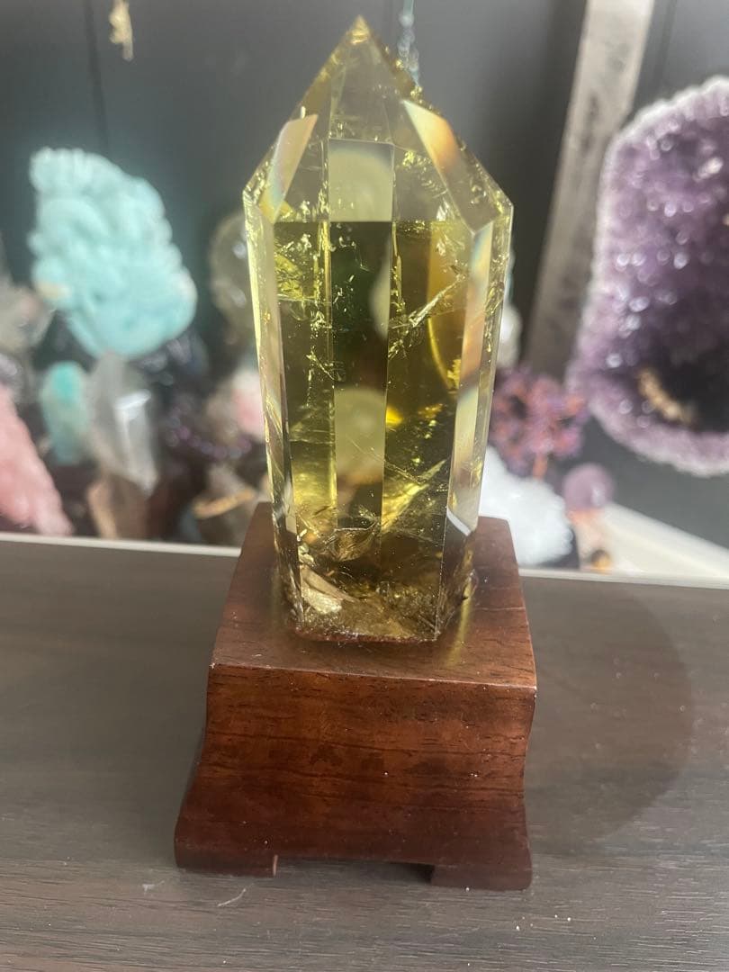 ⭐︎美品　シトリン六角柱　天然石