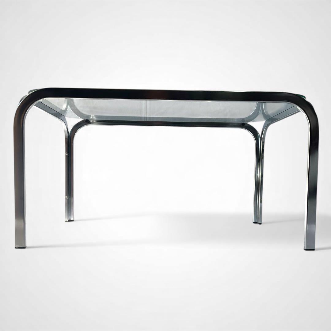 昭和レトロ ミッドセンチュリー ガラスセンターテーブル W74cm ローテーブル