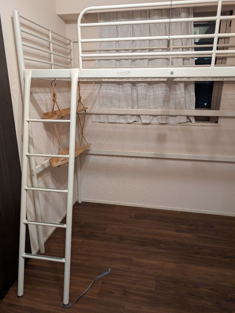 ホワイト ロフトベッド シングル