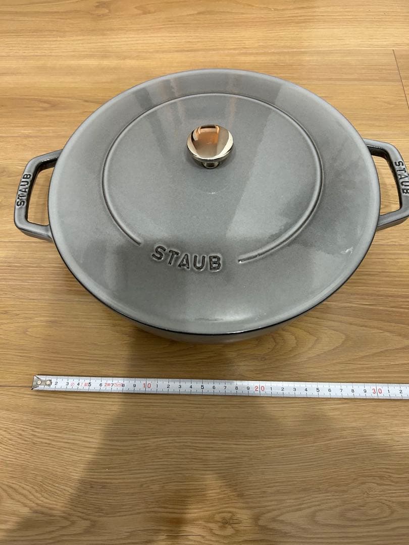 STAUB ブレイザー ソテーパン ホーロー鍋 28cm グレー