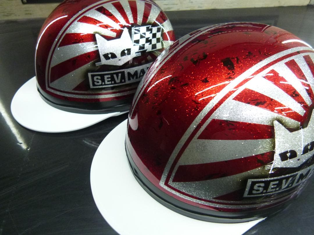 しんのすけ三つボタン2個セット‼送料込！カスタムコルク半　マーシャル日章