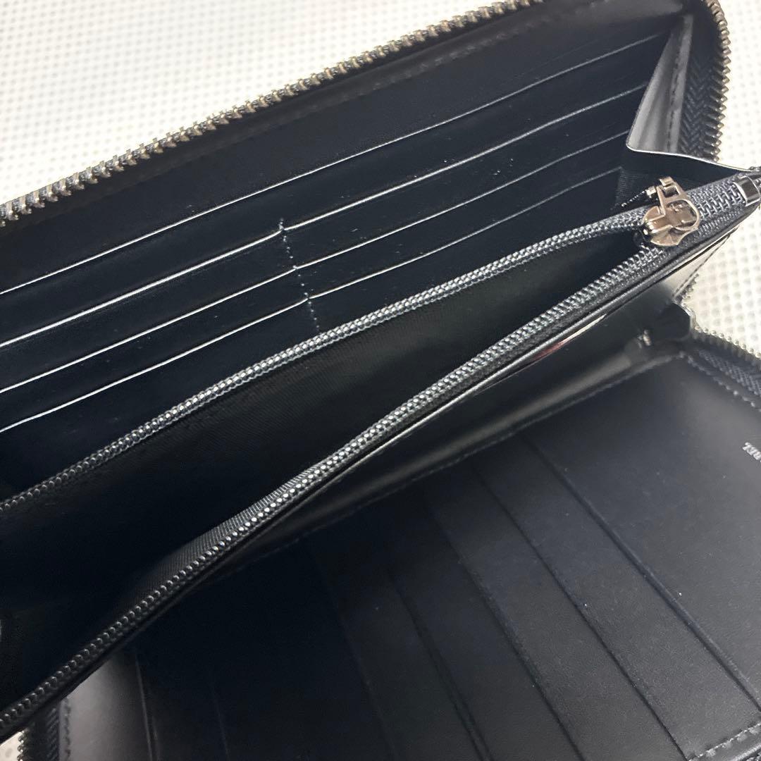 新品　ブラックレーベルクレストブリッジ　ラウンドジップ長財布　ブラック