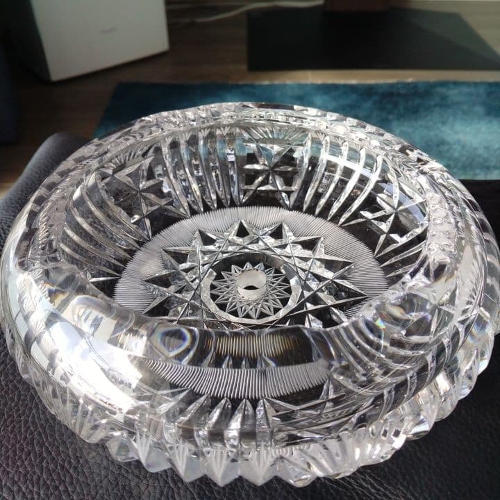 イギリスアンティーク⭐︎クリスタル星模様灰皿⭐︎阪急「英国アンティーク展」購入品