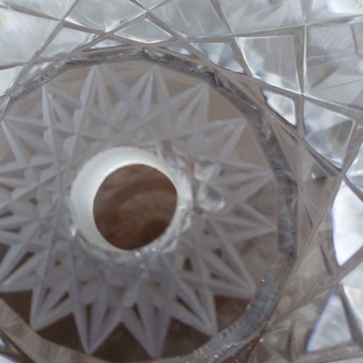 イギリスアンティーク⭐︎クリスタル星模様灰皿⭐︎阪急「英国アンティーク展」購入品