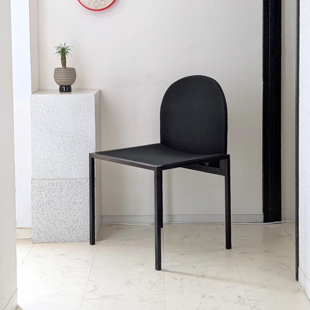 アイアン×ファブリック チェア 90年代 ビンテージ ポストモダン アノニマス