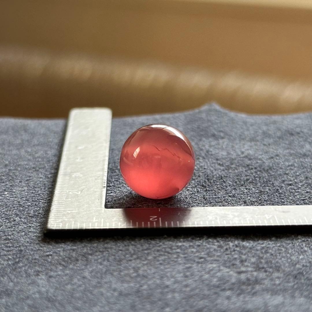 北海道稲倉石鉱山産 菱マンガン鉱 ロードクロサイト 14mm丸玉ビーズ #2