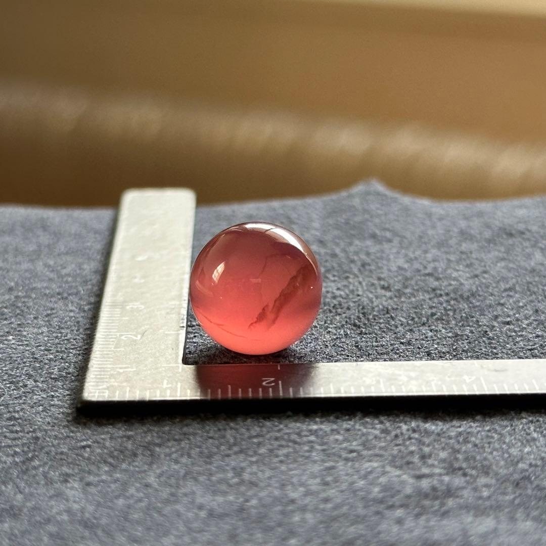 北海道稲倉石鉱山産 菱マンガン鉱 ロードクロサイト 14mm丸玉ビーズ #2