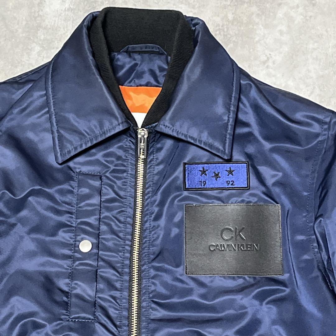 未使用級【カルバンクライン】MA-1 中綿 ブルゾン ミリタリージャケット 36