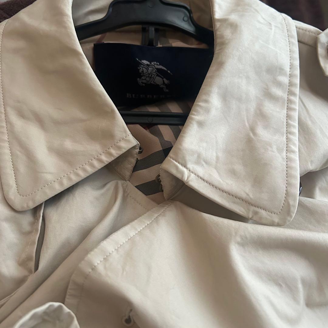 バーバリーロンドン トレンチロングコート ベルト ノバチェック 42 XL