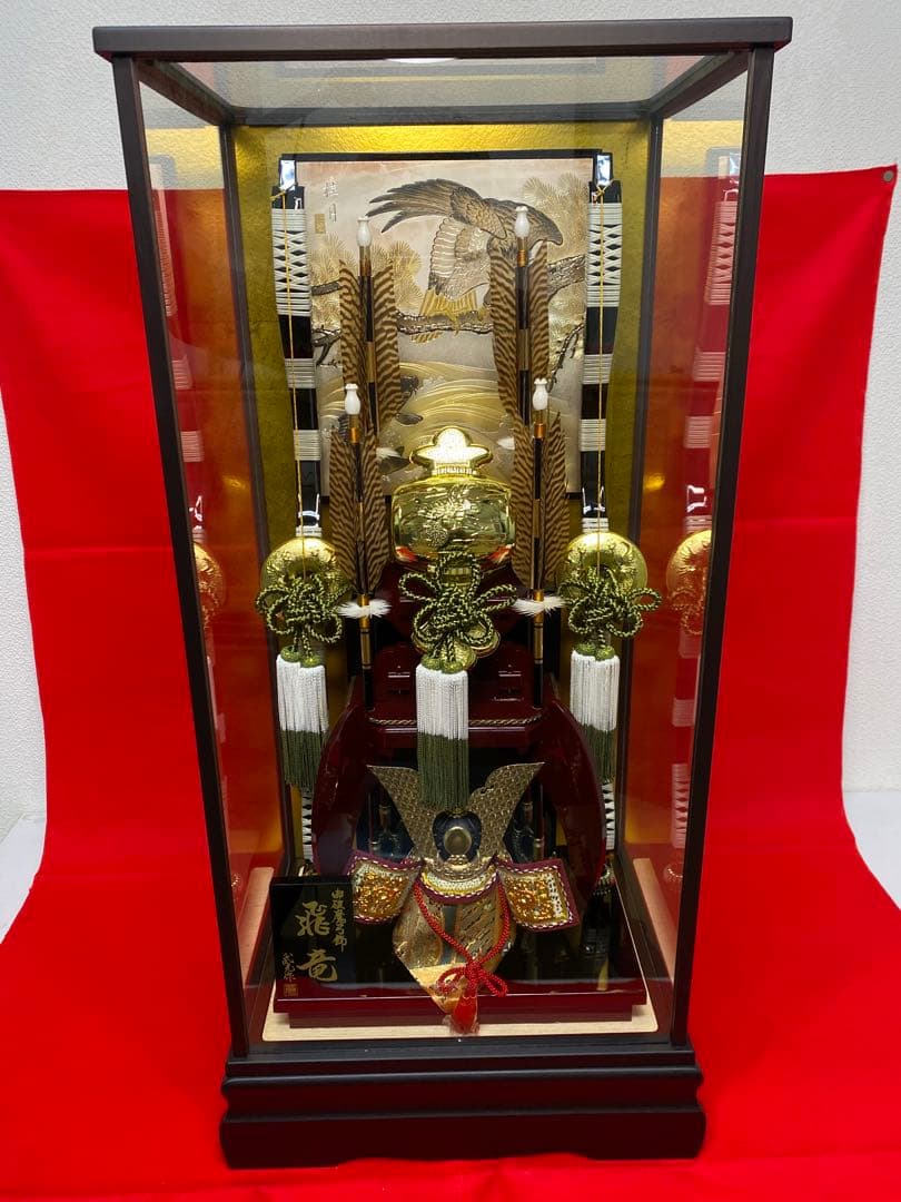 オルゴール付き破魔弓ガラスケース２３号・間口約３９×奥行約２８×高さ約８０㎝