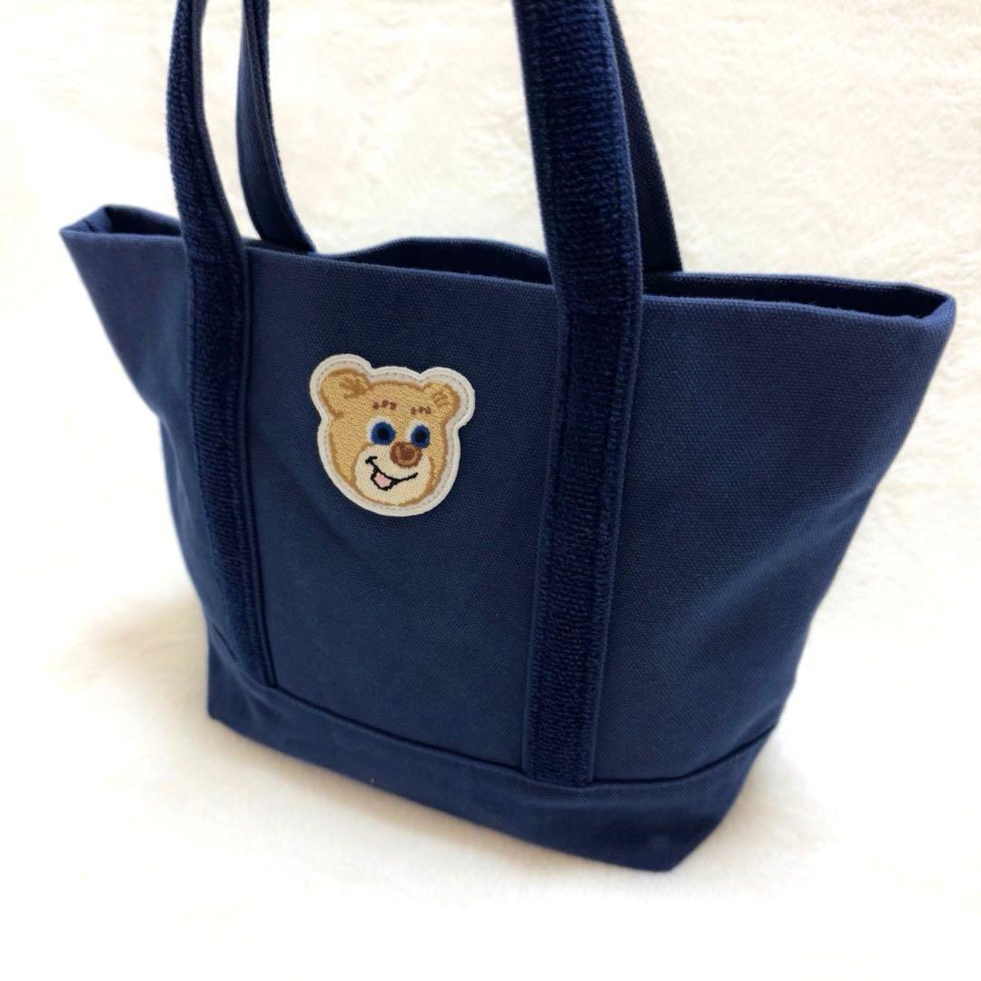 【フェイラー】オールドテディ ワッペン トートバッグ ネイビー 小