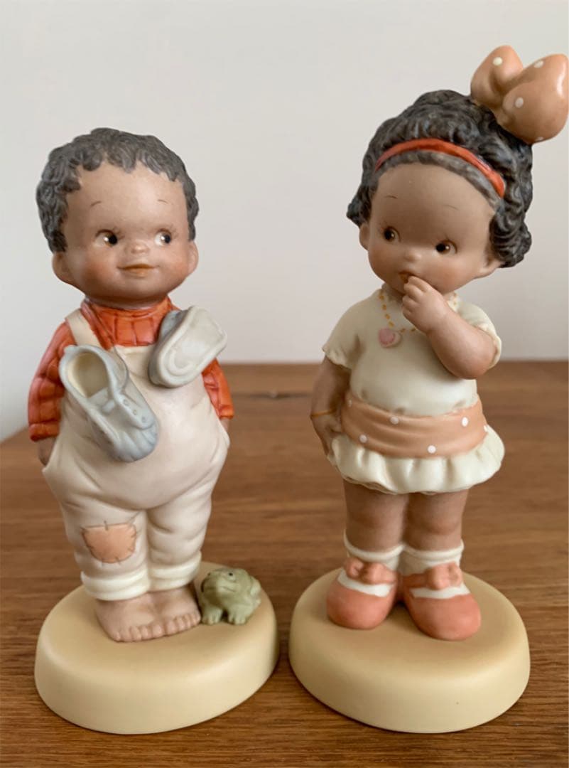 マーベルルーシーアトウェル　陶器人形　可愛い2人セット　ビンテージ
