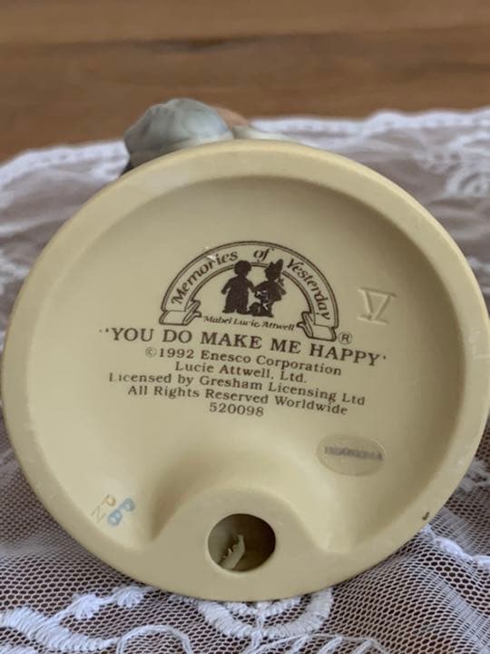 マーベルルーシーアトウェル　陶器人形　可愛い2人セット　ビンテージ