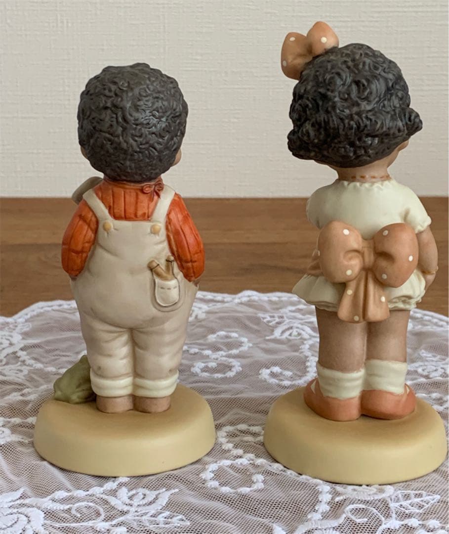 マーベルルーシーアトウェル　陶器人形　可愛い2人セット　ビンテージ