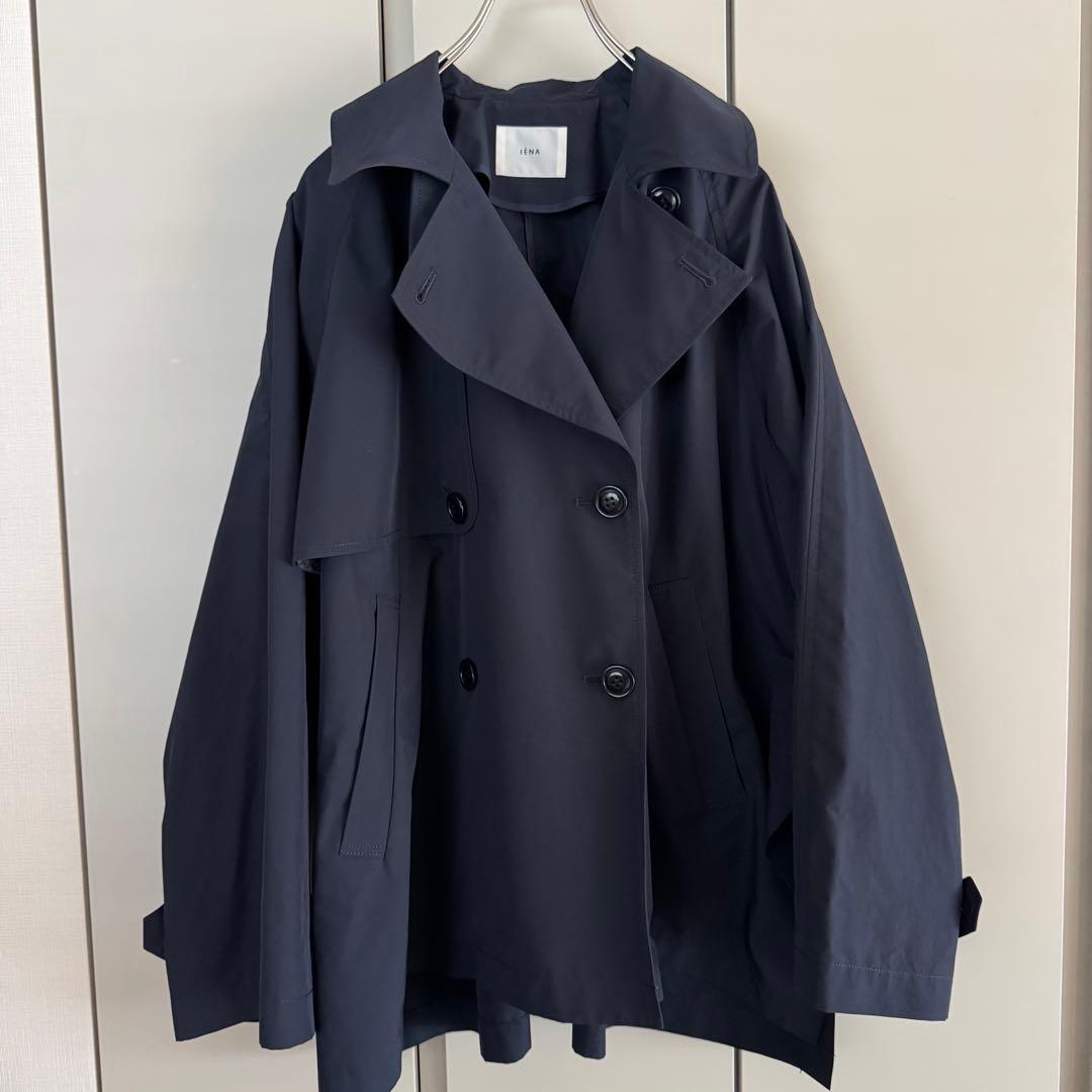 【お値下げ】IENA ポプリンオーバーショート 38 ネイビー