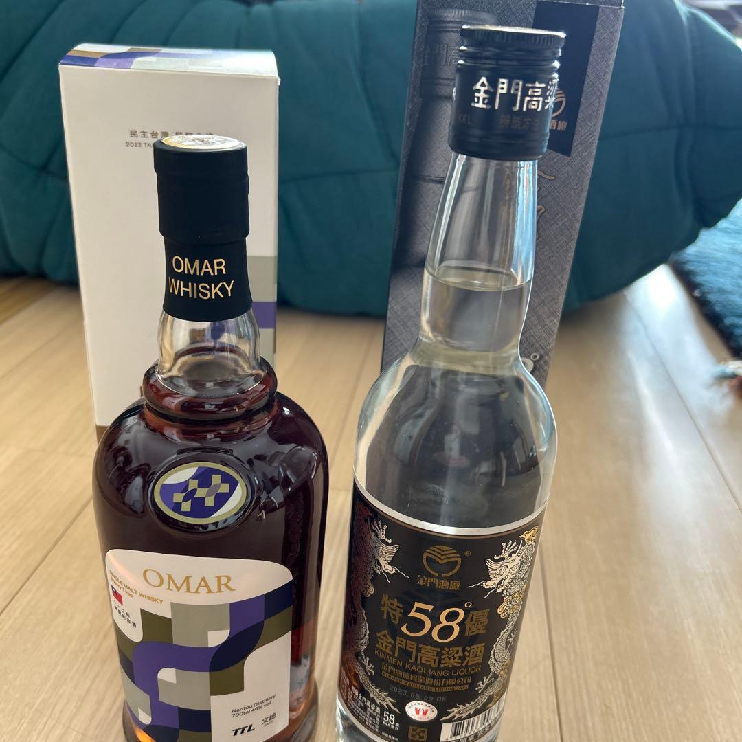 OMAR シングルモルトウイスキー ＆特優金門高粱酒 58°