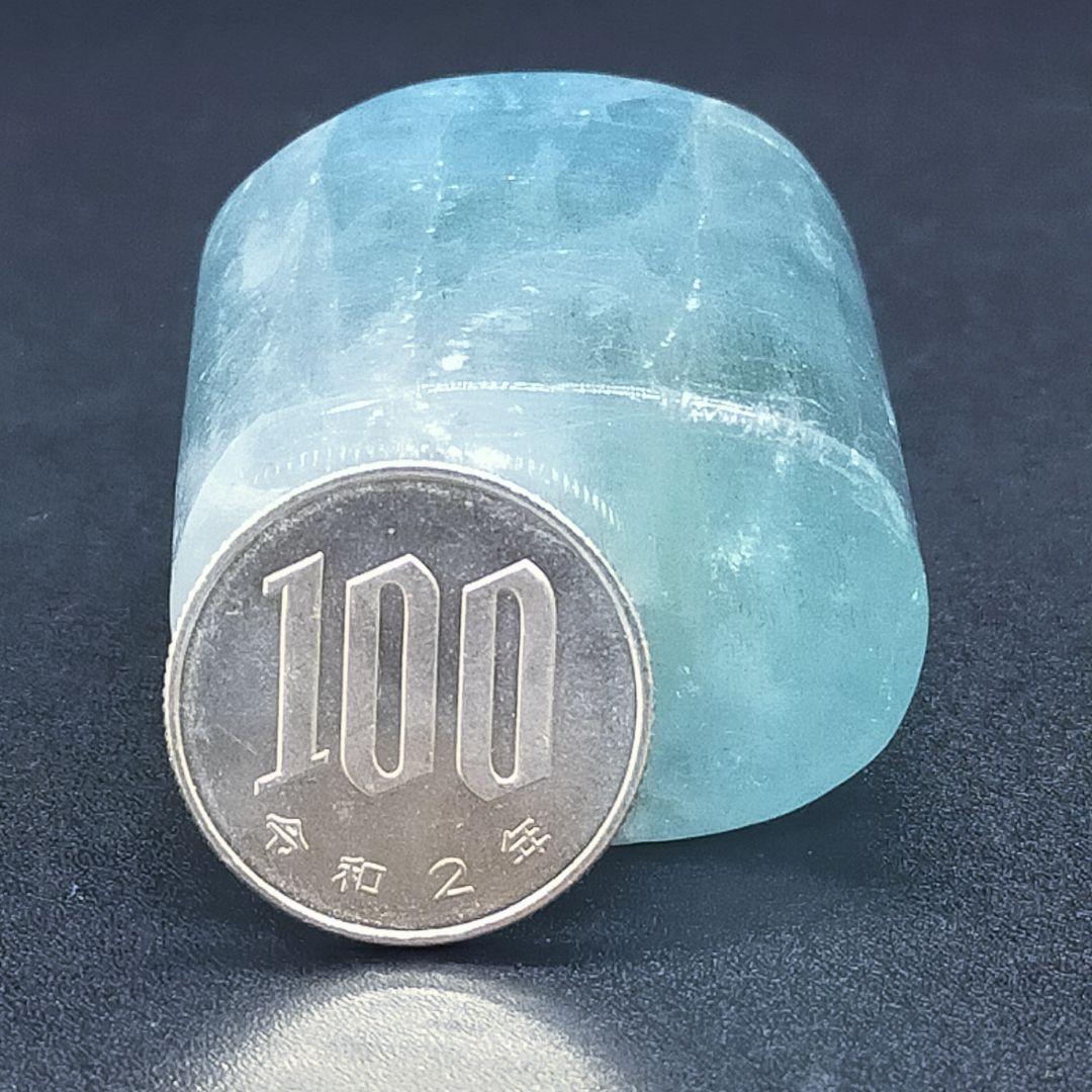 【モザンビーク産】アクアマリンの楕円柱タンブル①