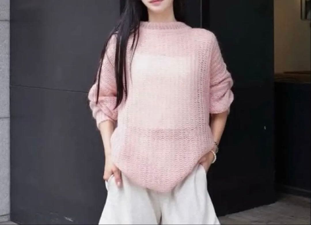 Sea Room lynn モヘヤウールシアールーズニット