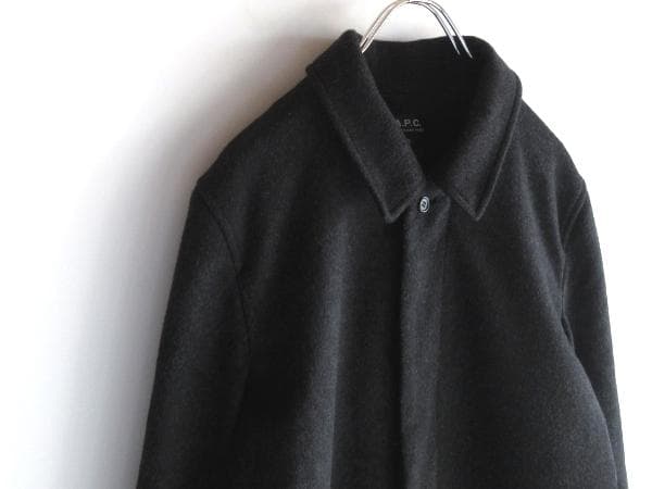 セール　A.P.C. イタリア製生地 ウール ステンカラーコート XS