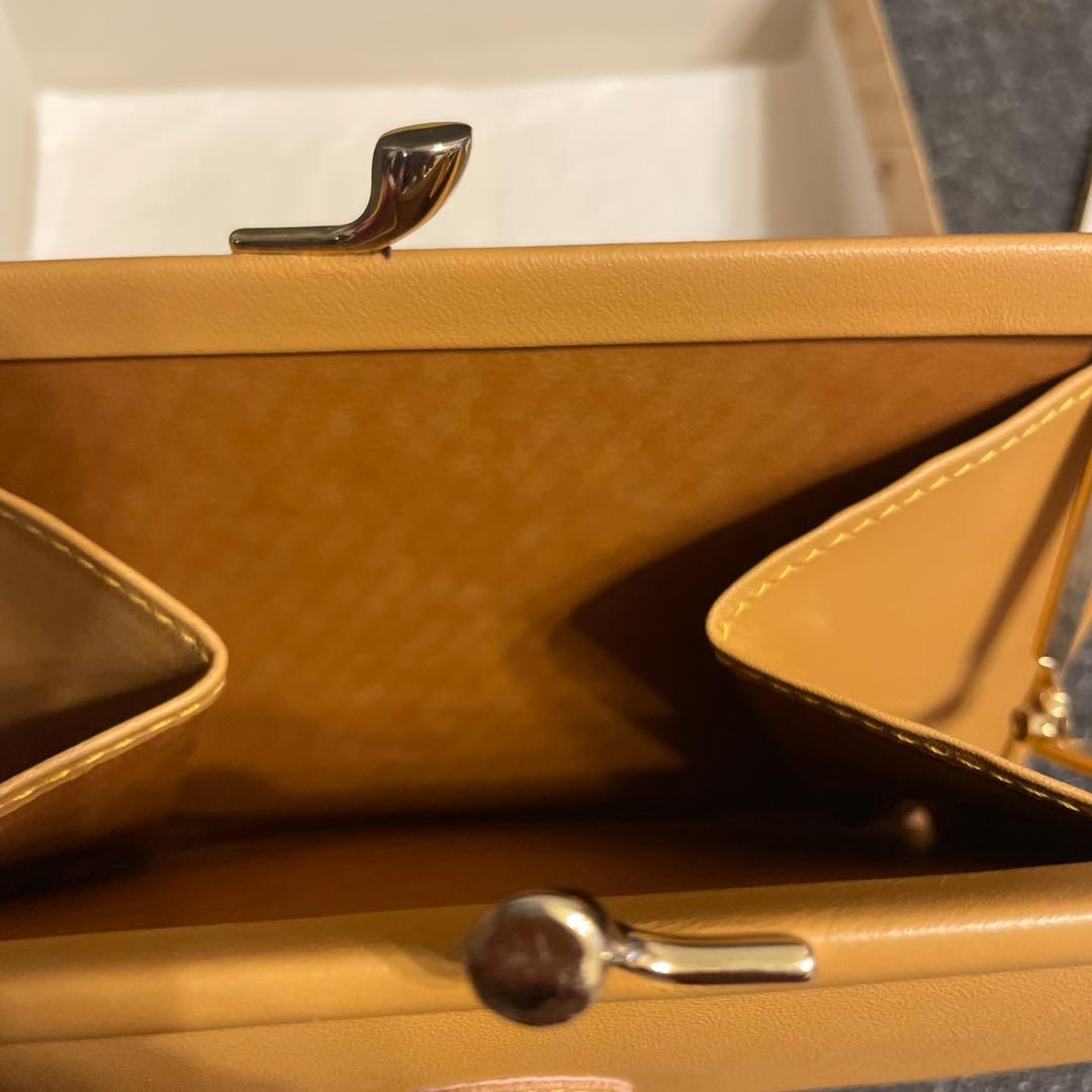 ハンティングワールド バチュークロス レッドナチュラル 二つ折りがま口財布　レア