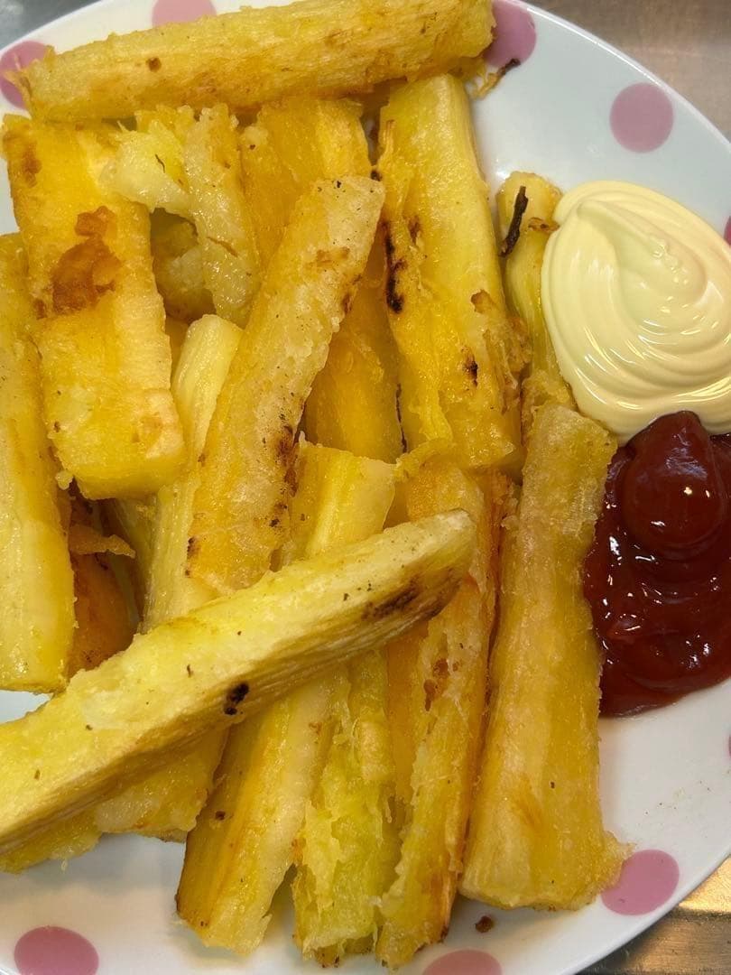 官能的な旨味と甘味。高級種◆キャッサバ・ゴールドSS◆挿し木枝。60サイズ箱満杯