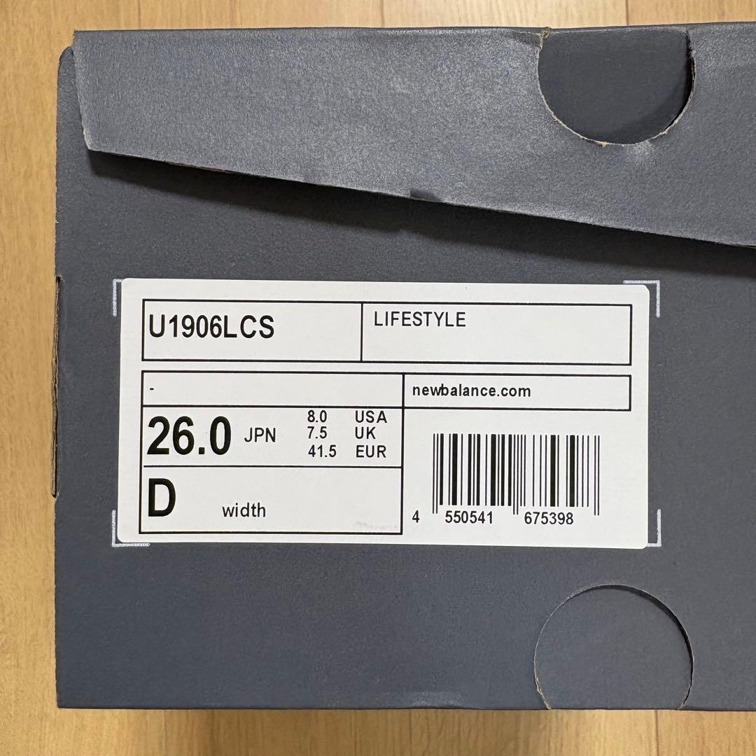 新品・未使用 ニューバランス　U1906LCS 26.0 レッド RED