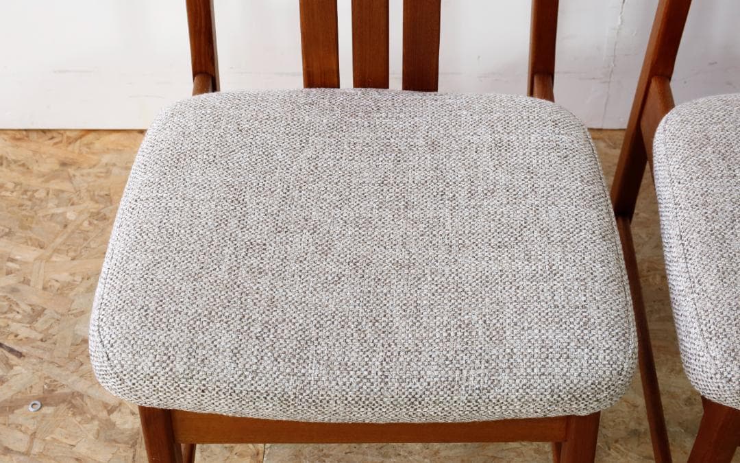 美品 ヴィンテージ チーク無垢材 ハイバックダイニングチェア 1脚分