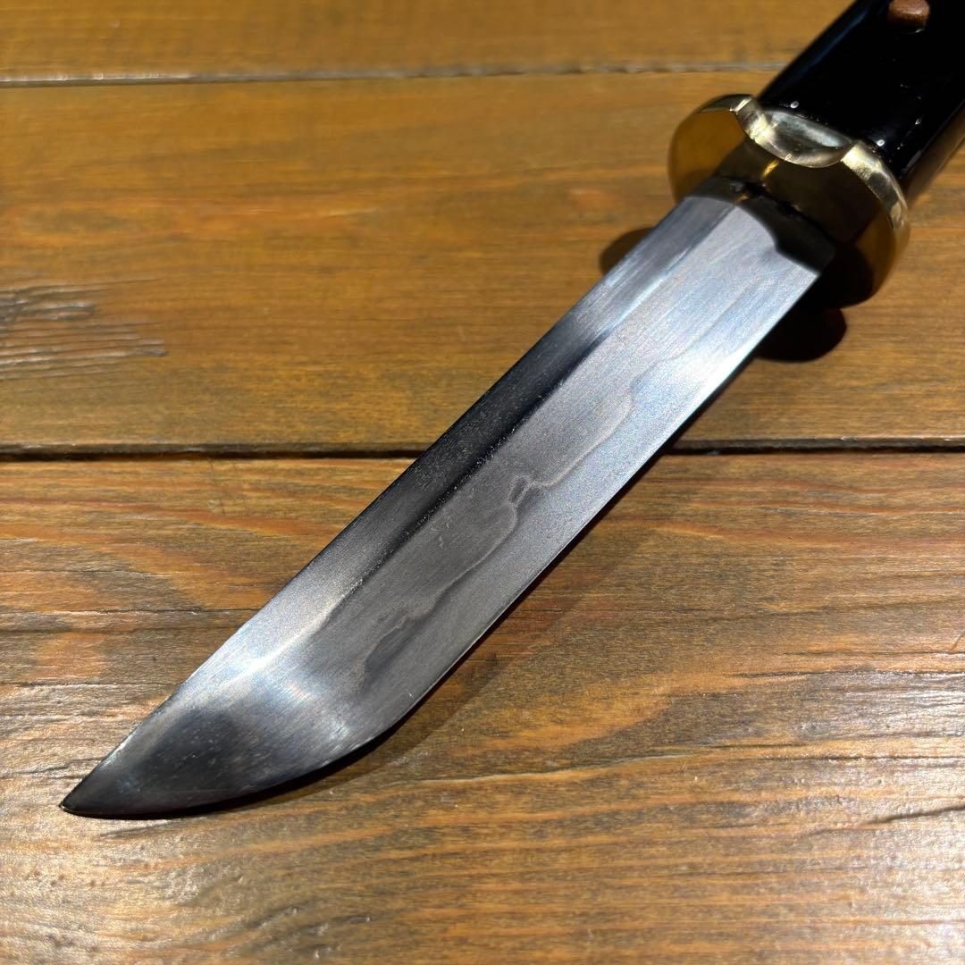 日本刀残欠クラフトナイフNo.67 最上大業物 長曽祢虎徹興里 黒鞘