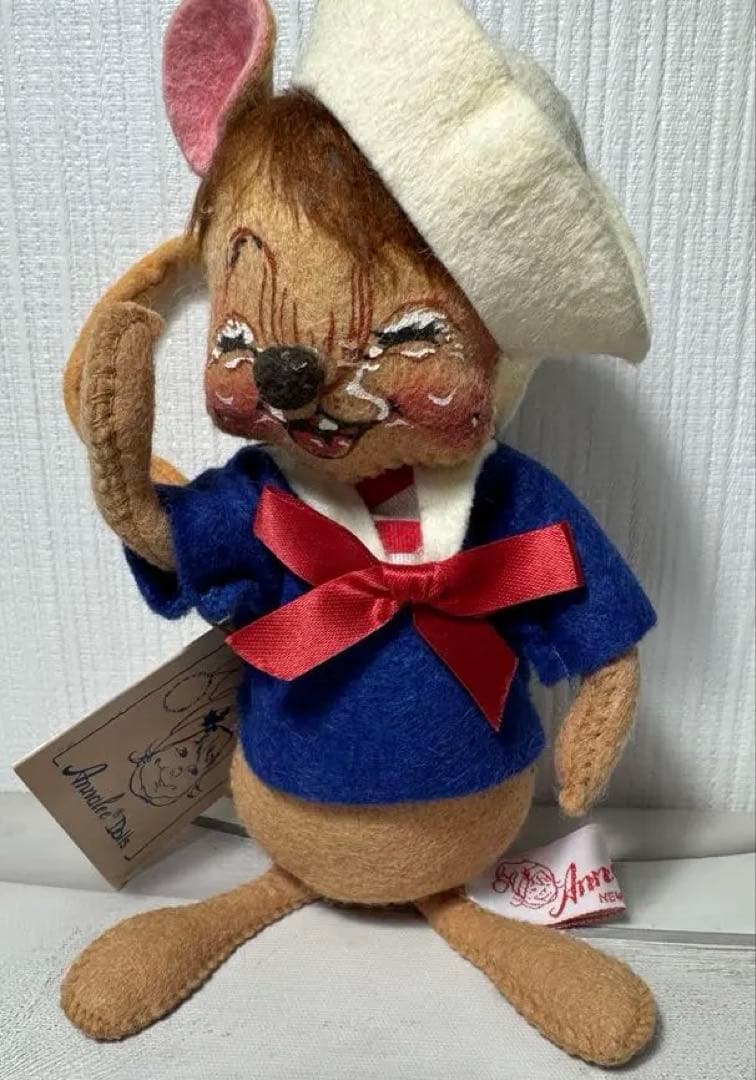 セーラー服　フェルト製　ビンテージドール　マウス　アメリカ　USA