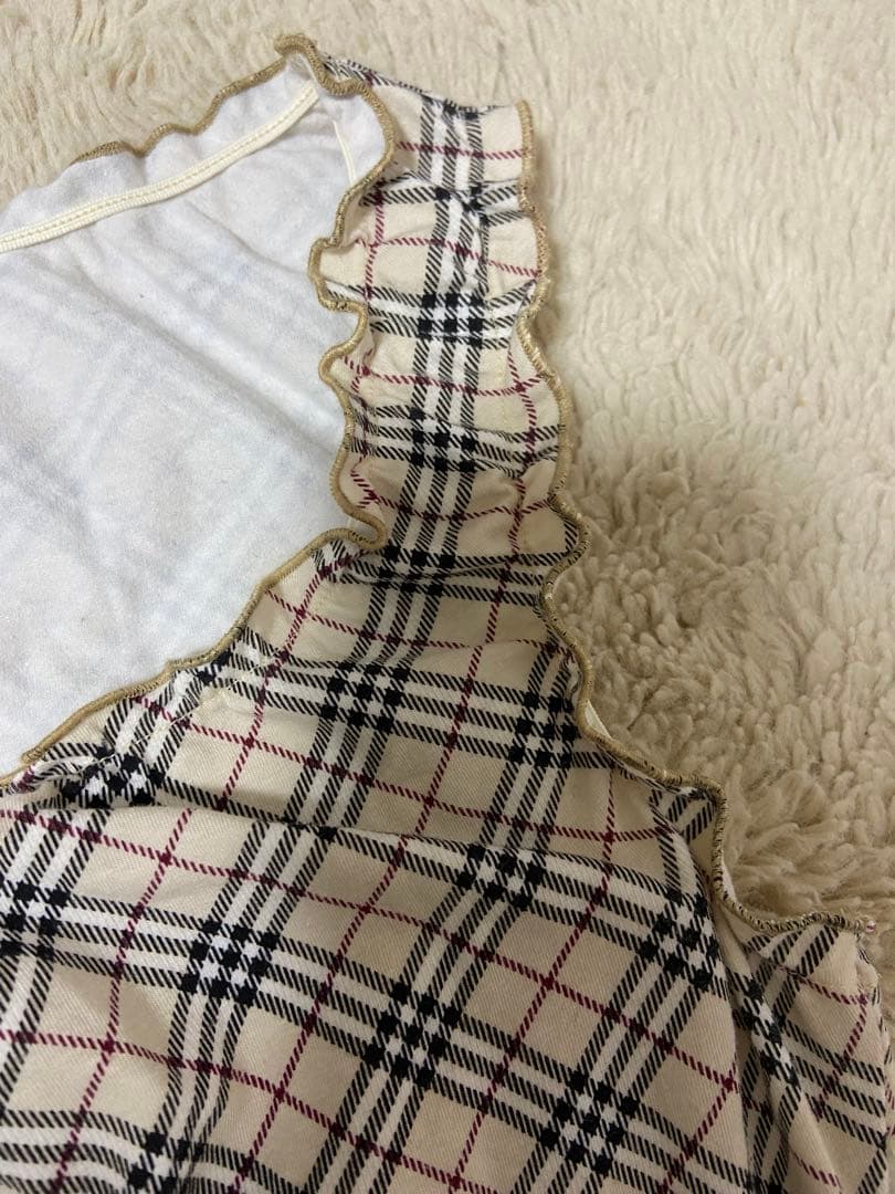 美品BURBERRY チェック柄タンクトップ 38