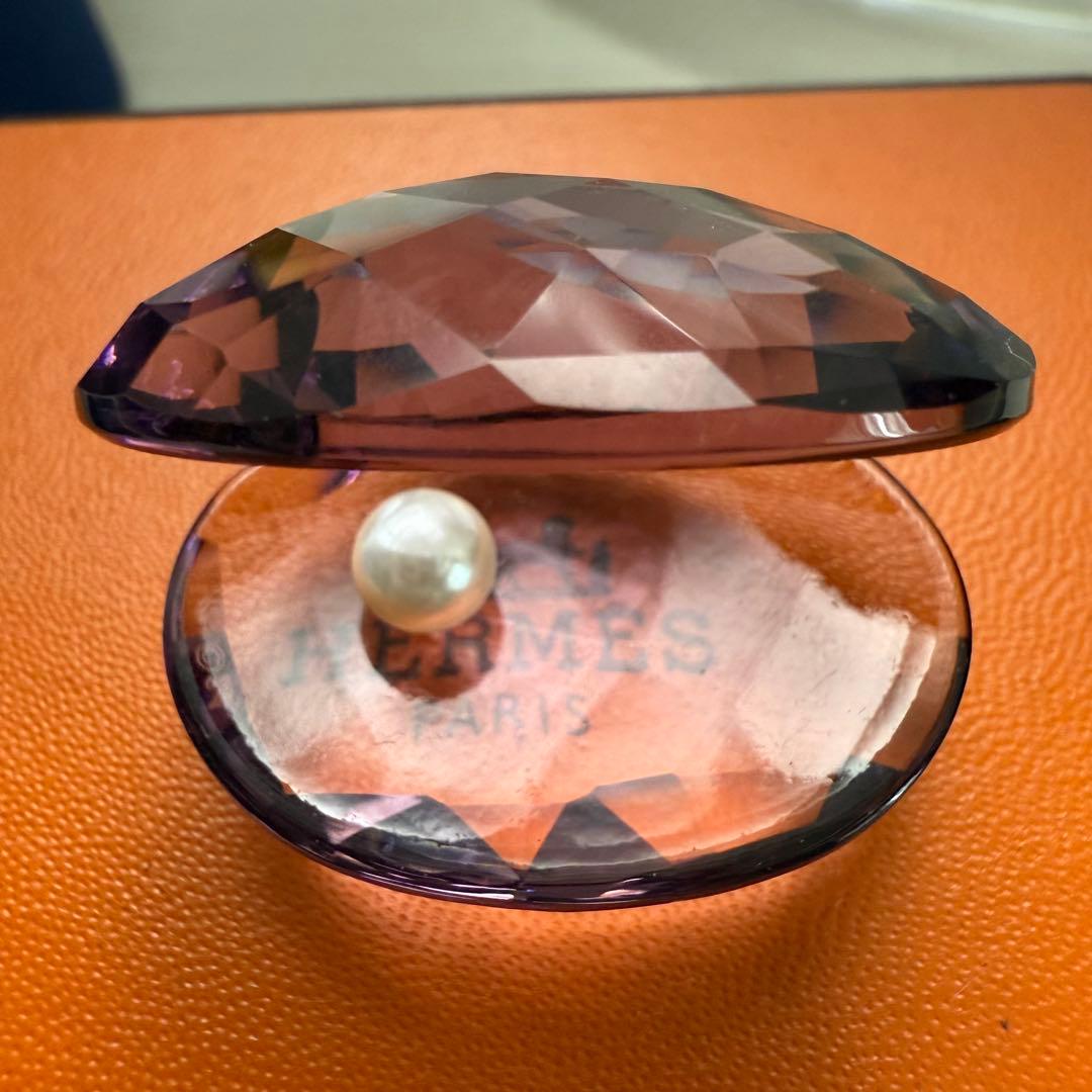 スワロフスキー 置物　シェル　パープル