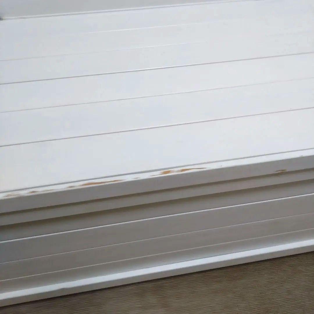 ホワイト木製収納付きベンチ