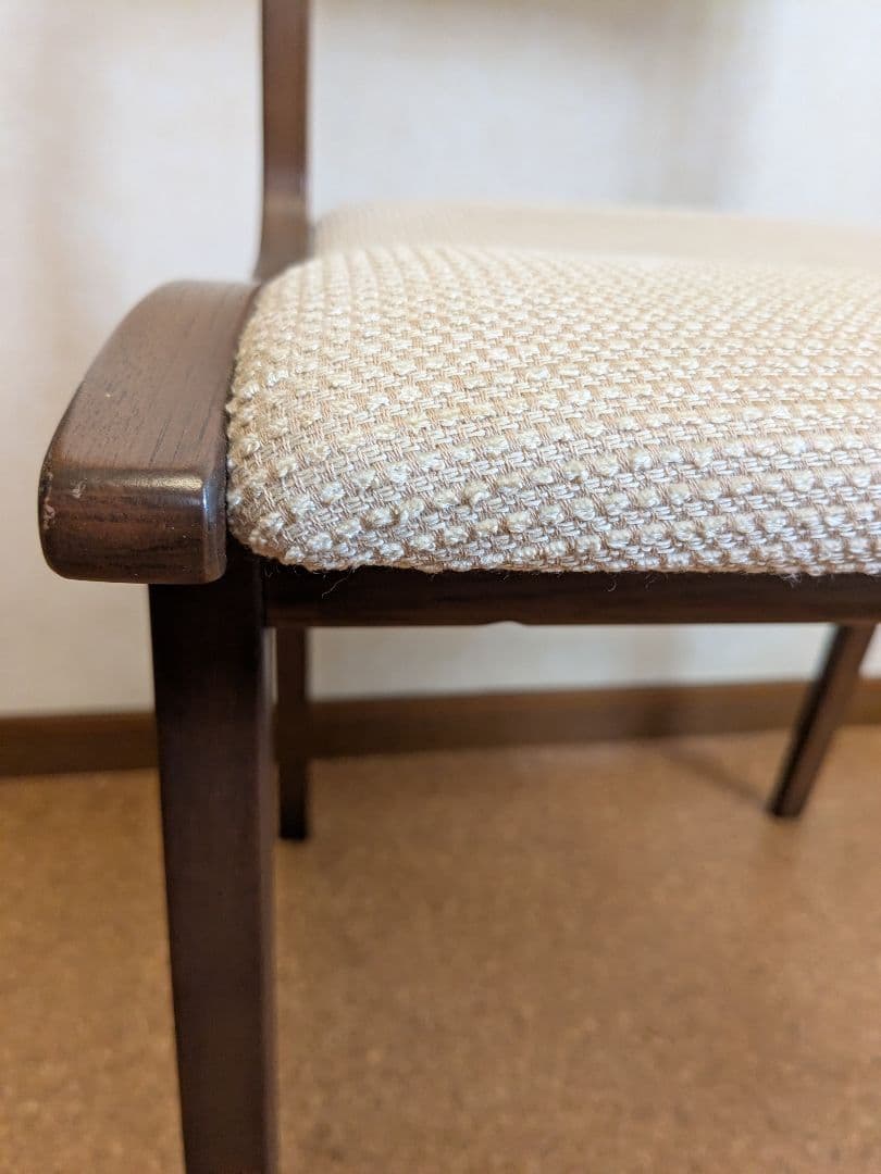 冨士ファニチア製　木製チェア 茶色