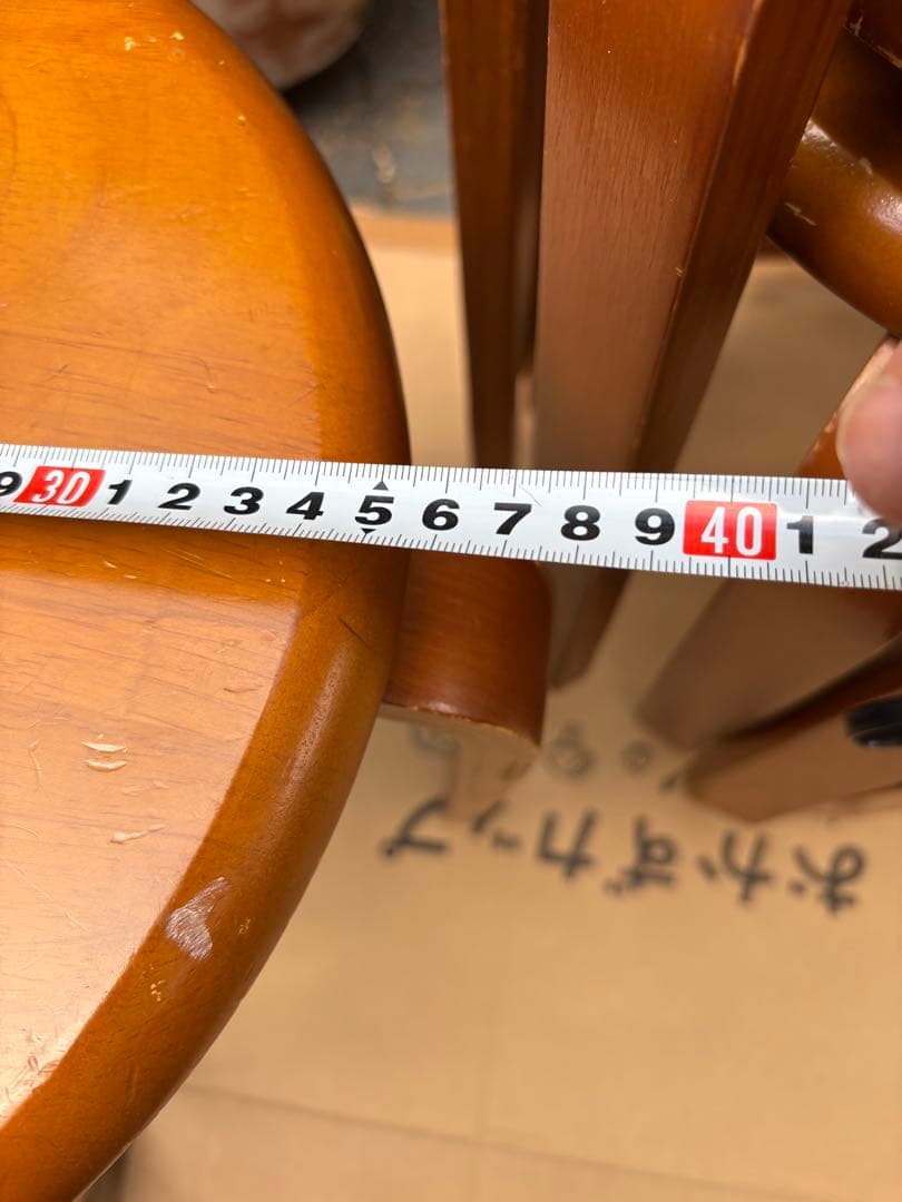 丸椅子 レトロ 5脚セット 木製 スツール シンプル チェア　アンティーク