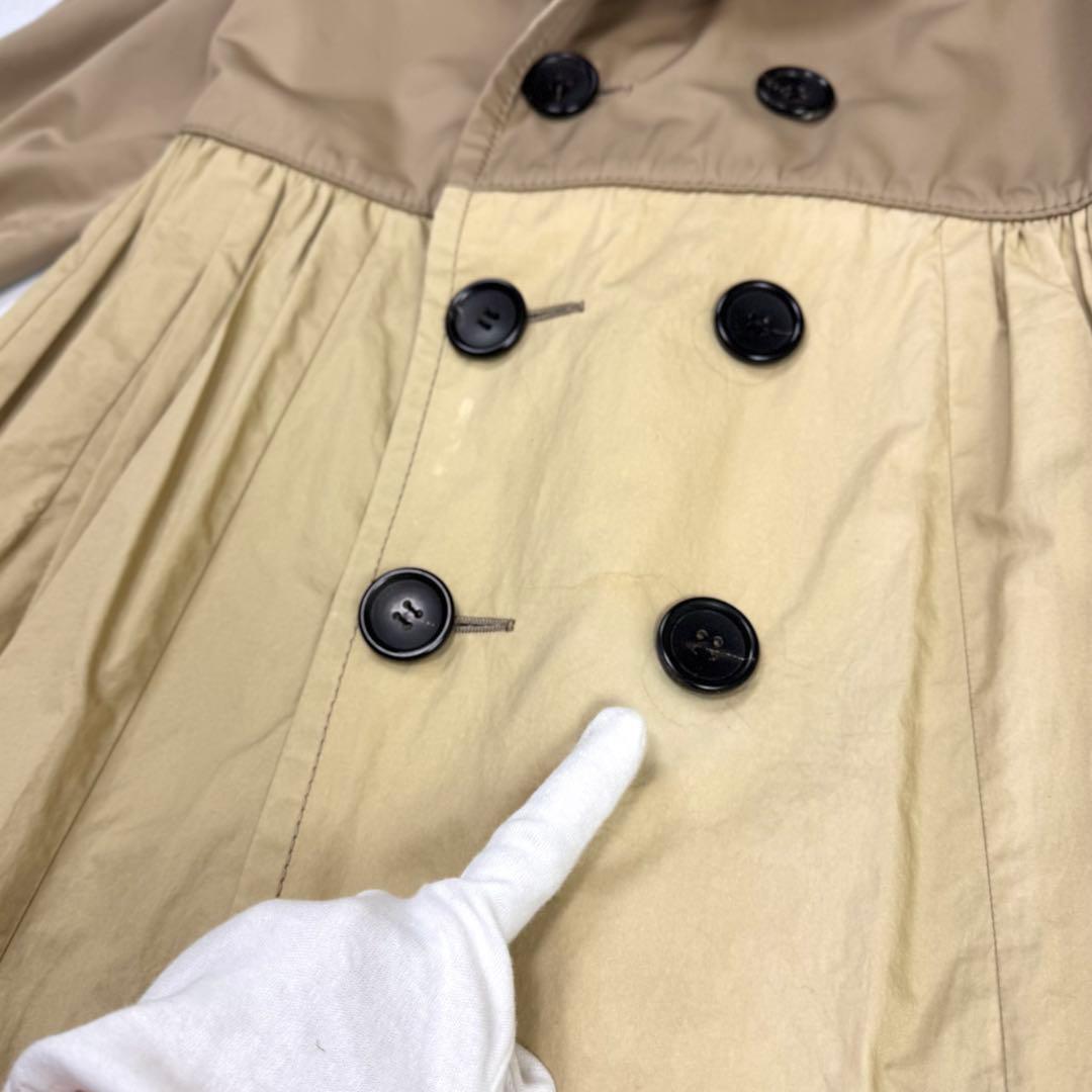 AD2017 トリコ コムデギャルソン トレンチコート バイカラー チェック