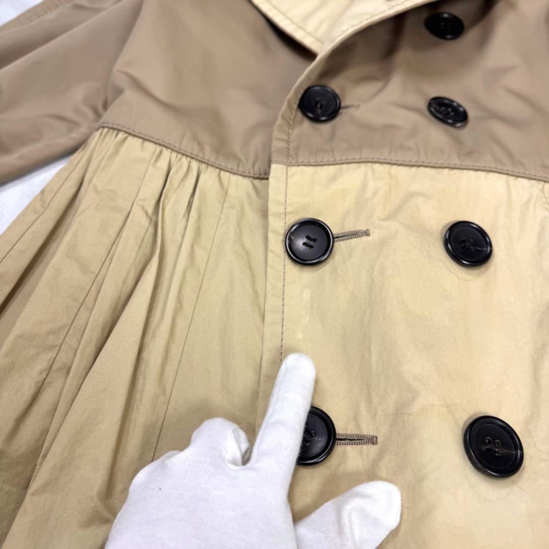 AD2017 トリコ コムデギャルソン トレンチコート バイカラー チェック