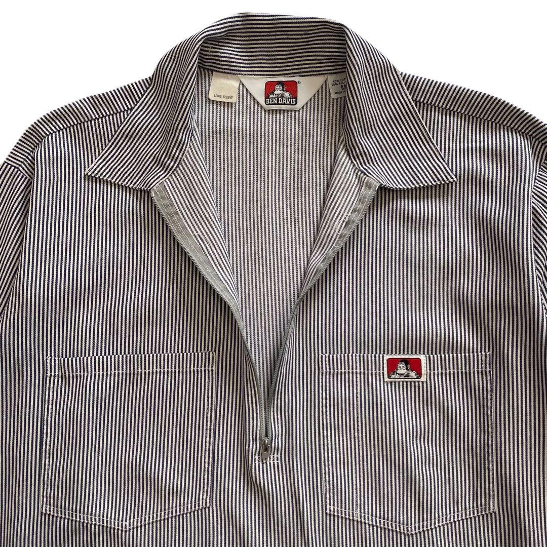 トップス BEN DAVIS 1990s USA Hickory L/S Shirts M