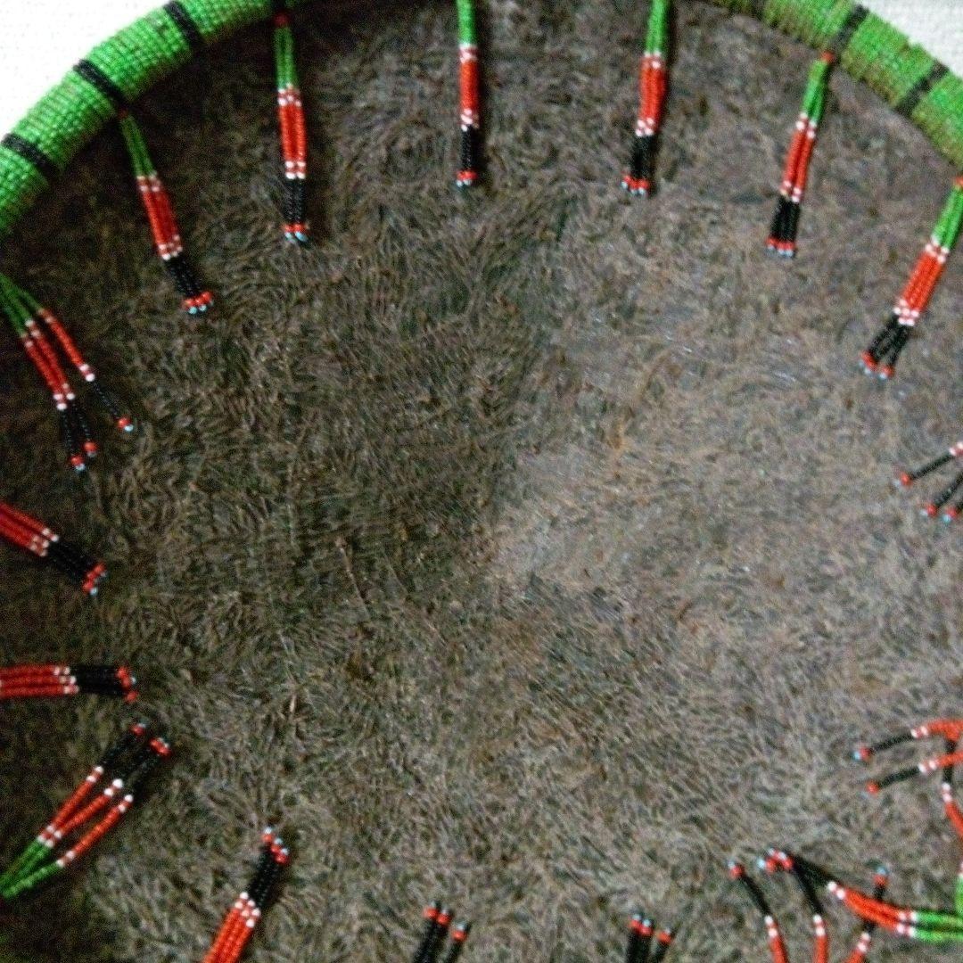 南米民芸品　ビーズ細工　ランプシェード　オブジェ　壁飾り　ハンドメイド