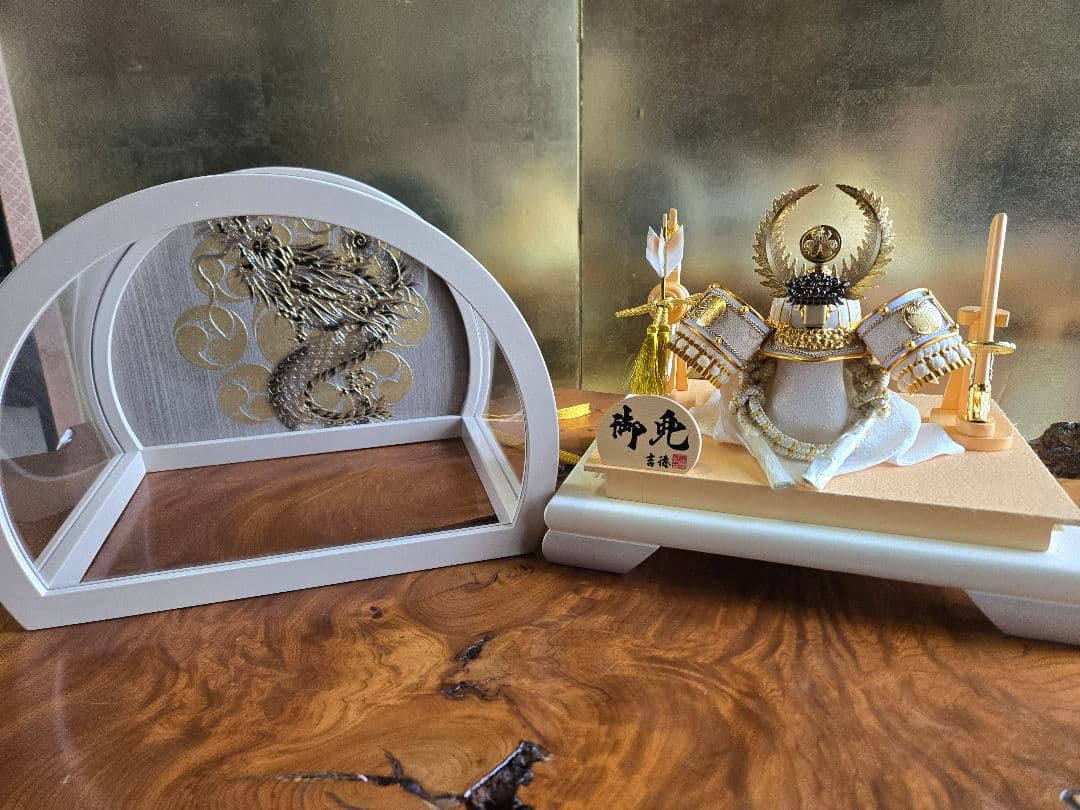 【展示品限り】五月人形　兜　徳川家康　ケース飾り　※閉店セール　K42